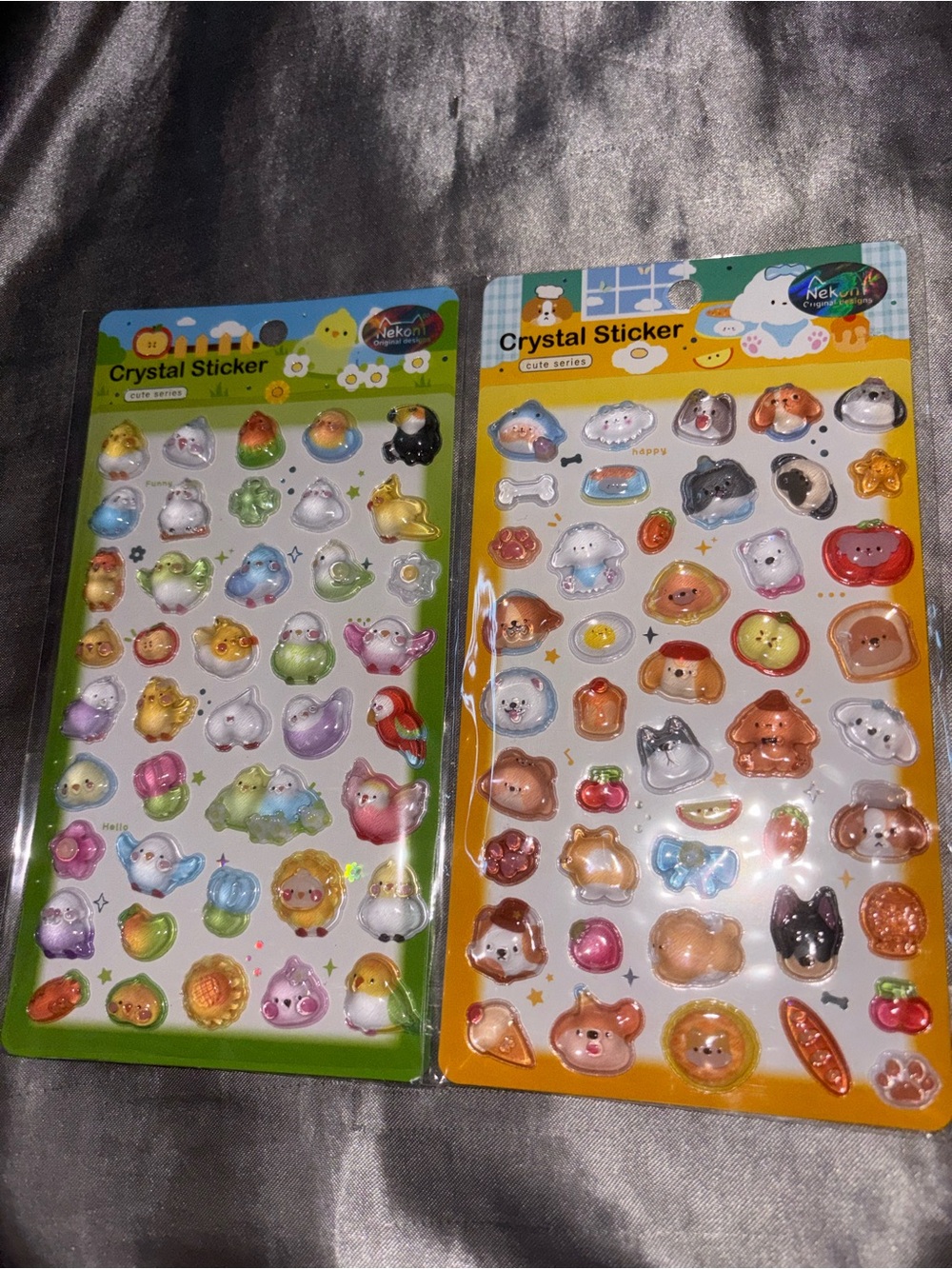 Nekon Crystal Sticker Pack – Assorted Pastel and Brown Small Pets